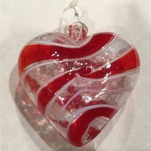 Glass Eye Studio Red Spin Heart Ornament